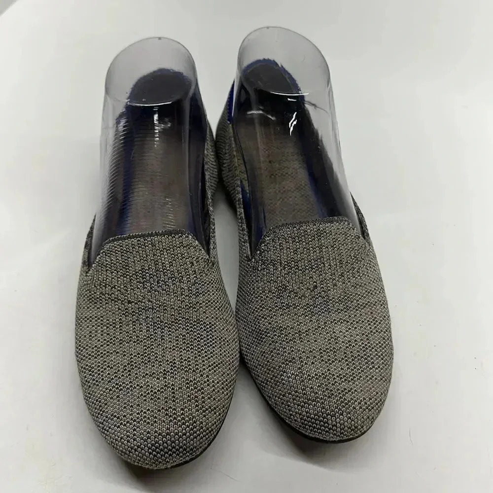Rothy’s Taupe Heather Grey Blue Slip On Washable Loafers Shoes Size 8 - Picture 3 of 11